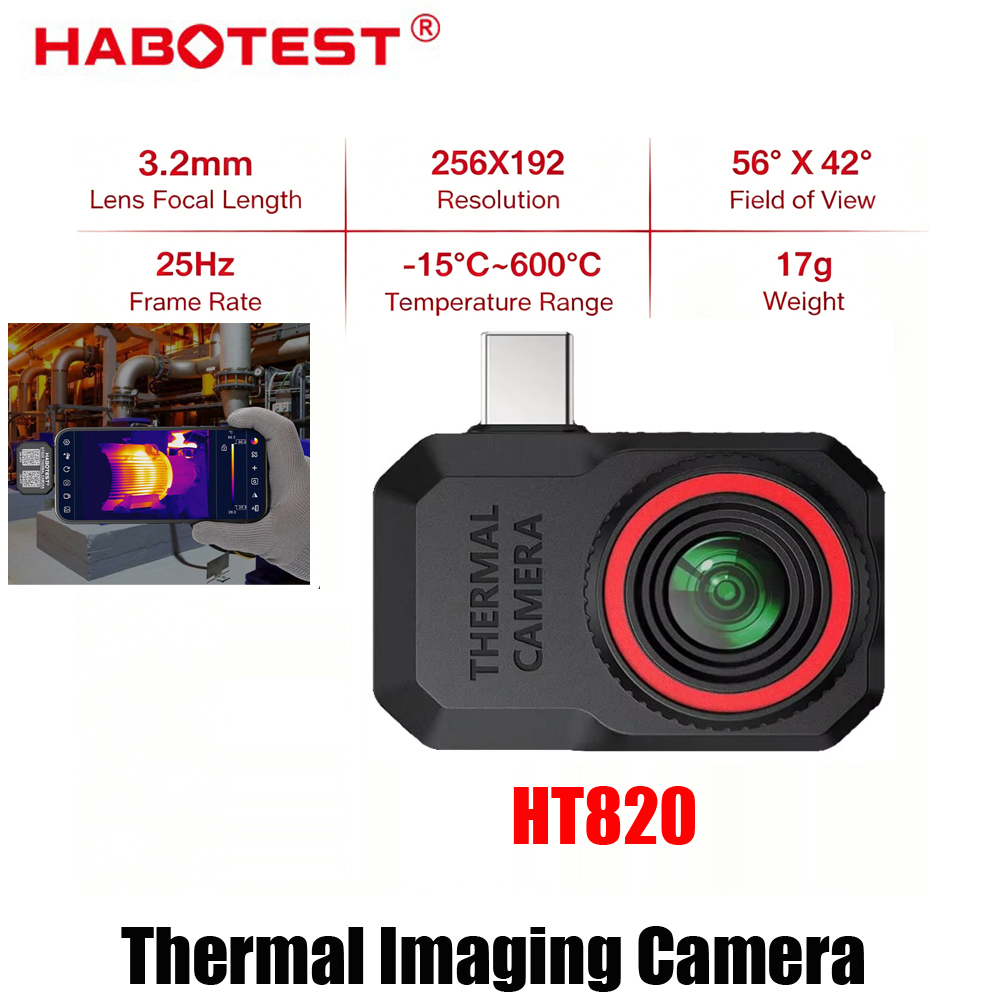 Nova Câmera Térmica HABOTEST H - Thermal Imaging Camera 256X192 avaliação e preço